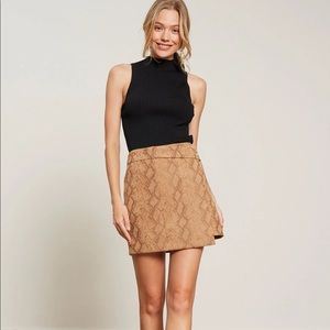 Lucy Paris Snakeskin Miniskirt